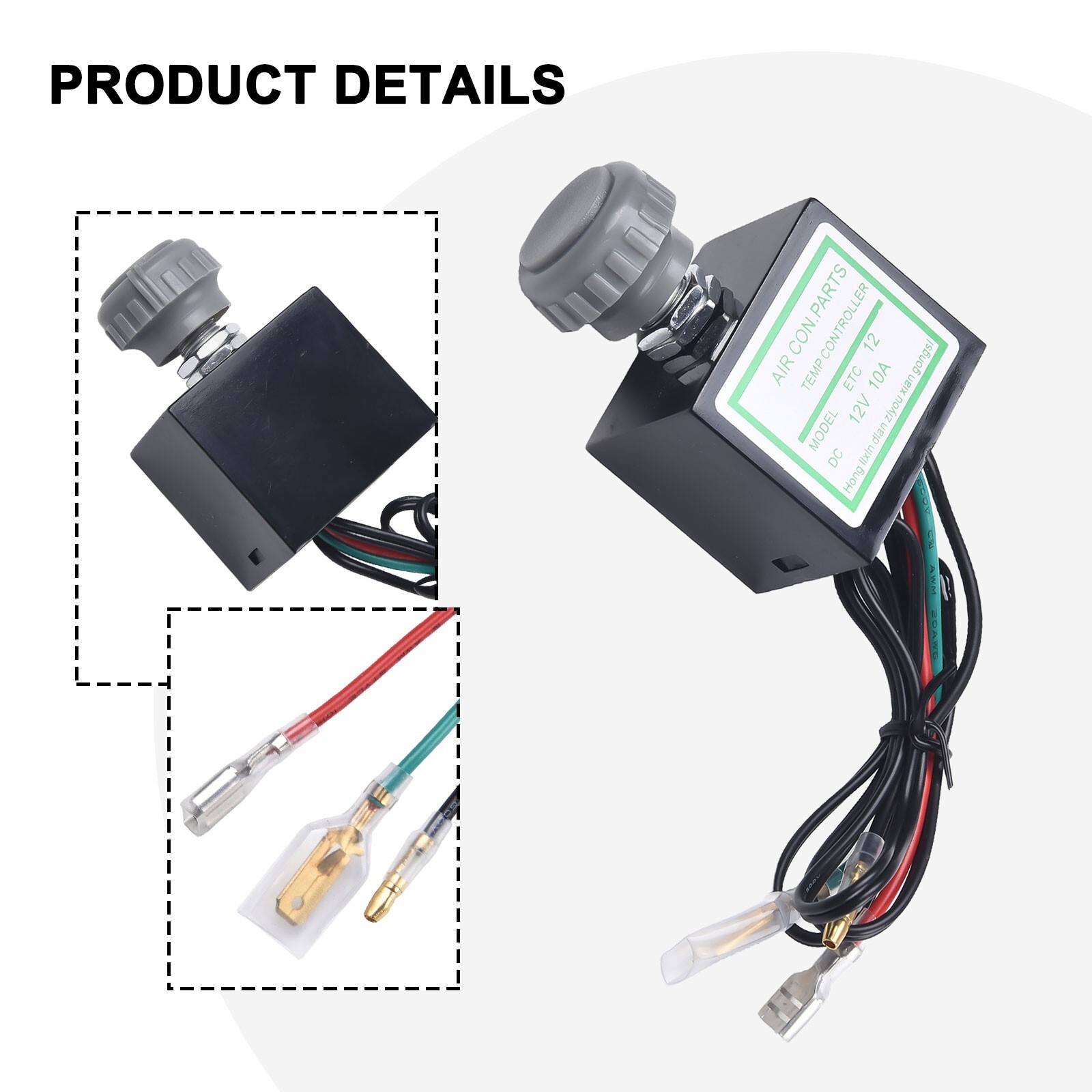 12V 10A Car Air Conditioner Electronic Thermostat Switch Temperature Control Aut