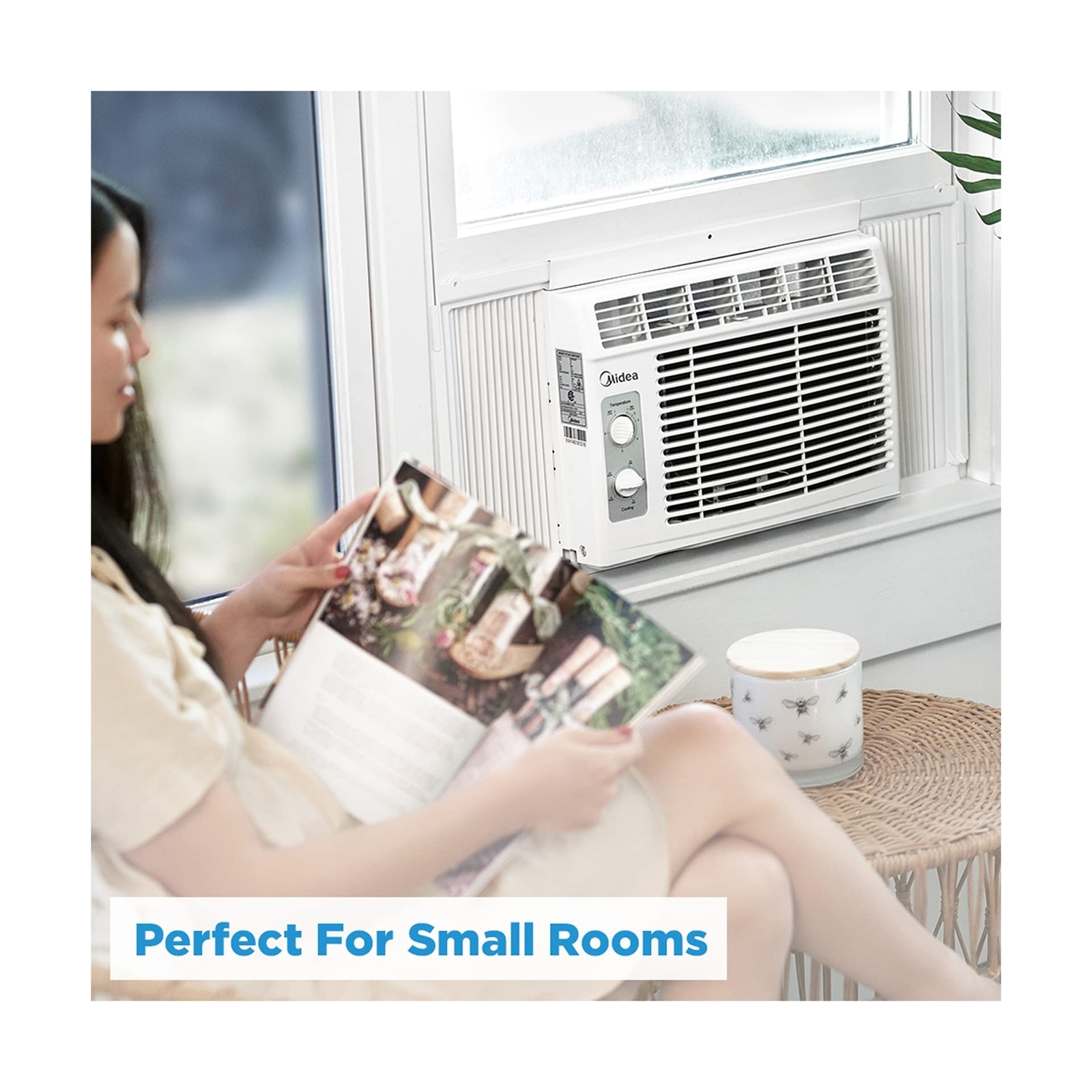 Midea 5,000 BTU EasyCool Small Window Air Conditioner – Cool up to 150 Sq. Ft…