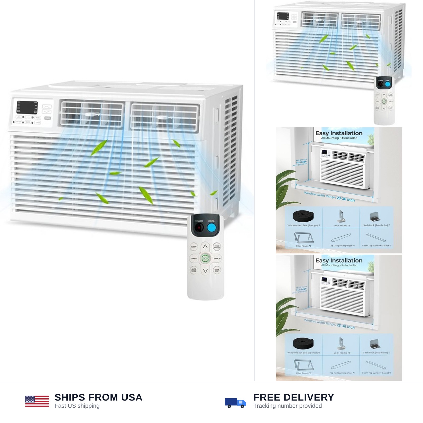 Electactic Window Air Conditioner 10,000 BTU, Air Conditioner Window Unit Up …