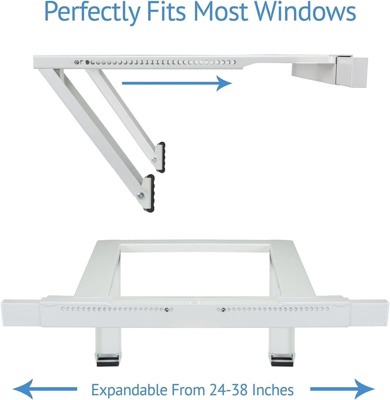 Window AC Support Bracket, No Drill Heavy Duty Steel, Holds 200 lb | No Tools…