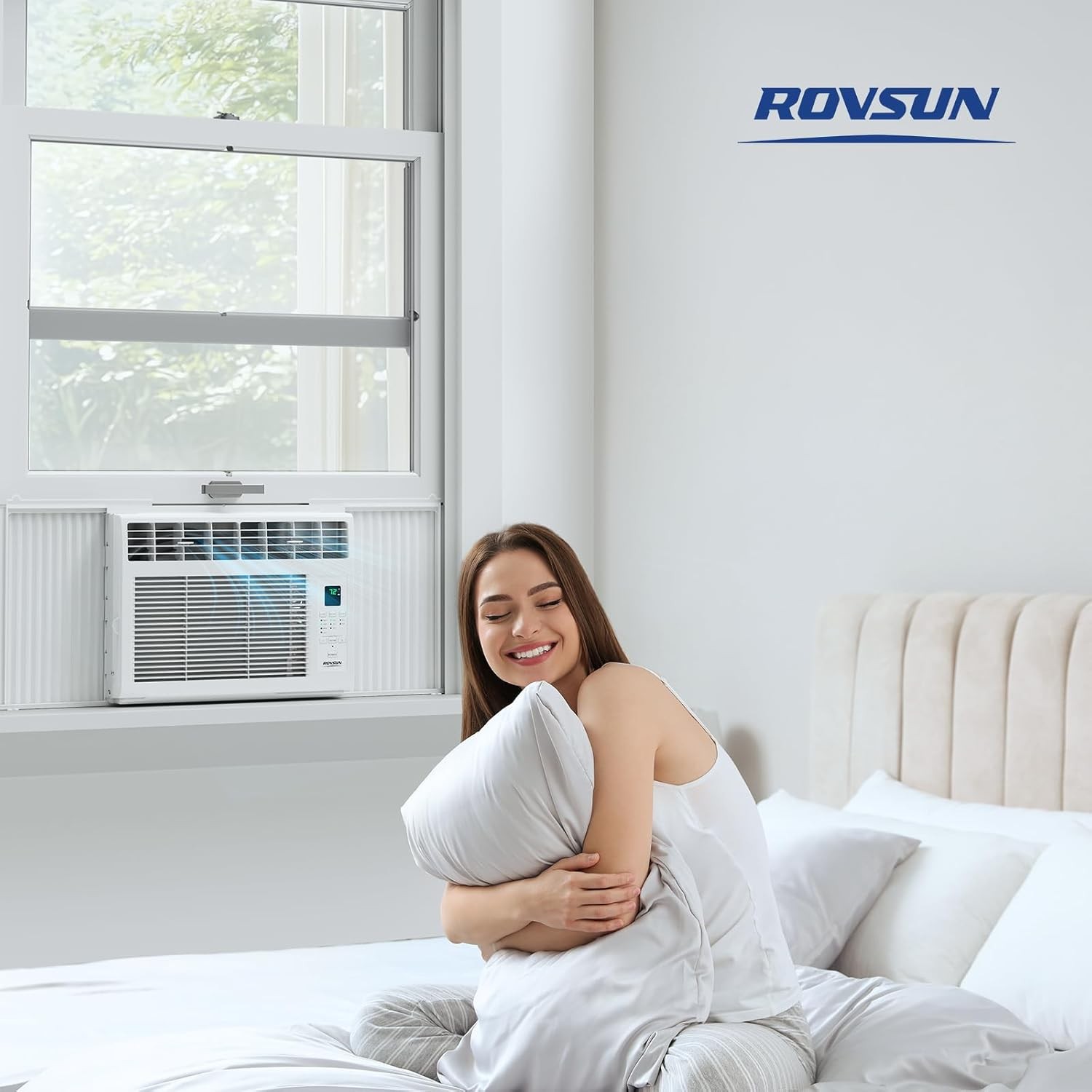 ROVSUN Portable 5000 BTU 6000 BTU Window Air Conditioner Cooling Remote White