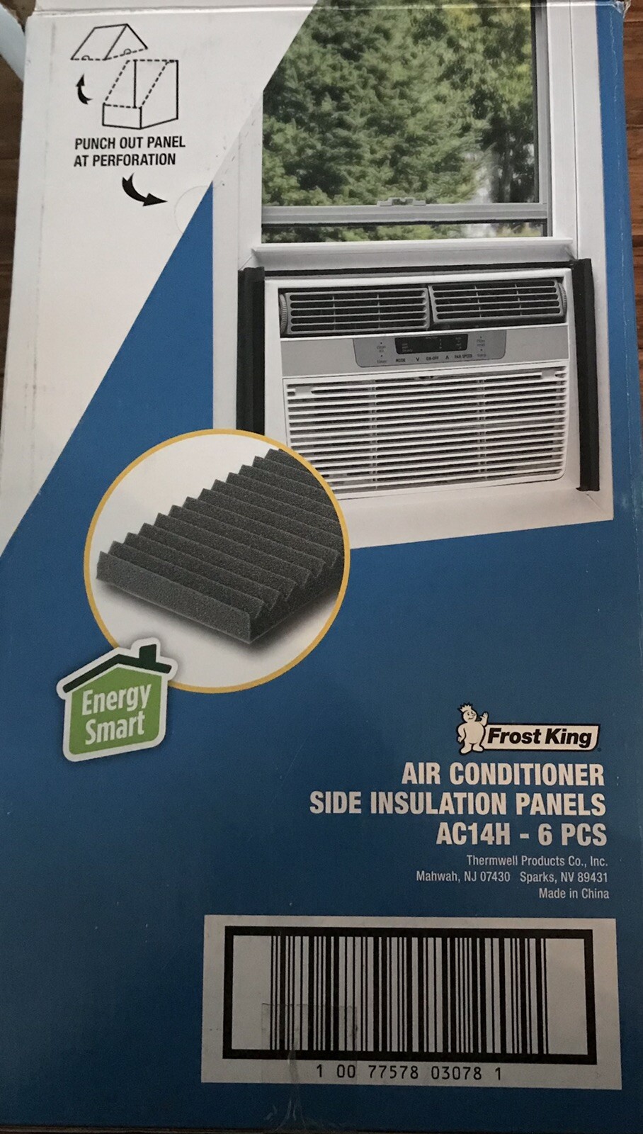Window AC Foam Side Panel Kit 9x18x7/8 6-Pack Insulation Panels New AC14H