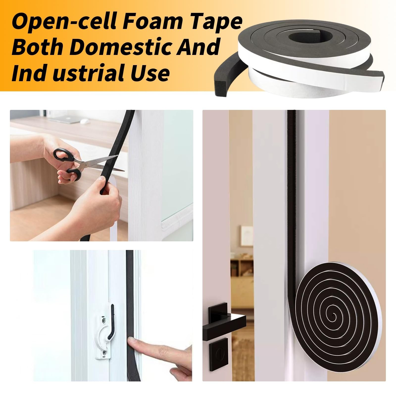 Window Air Conditioner Seal – 2 Rolls, 1″ Wide x 1″ Thick, 13ft Insulation Foam