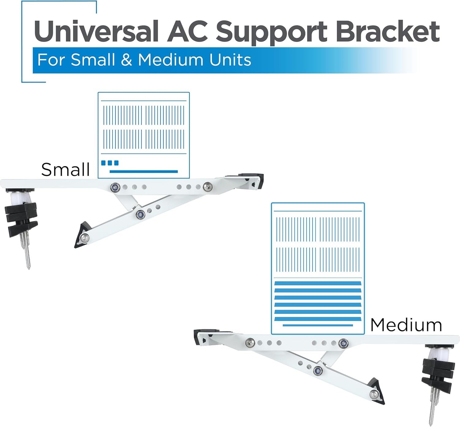 Heavy Duty Window AC Support Bracket for Units Up to 10,000 BTU & 88 lbs