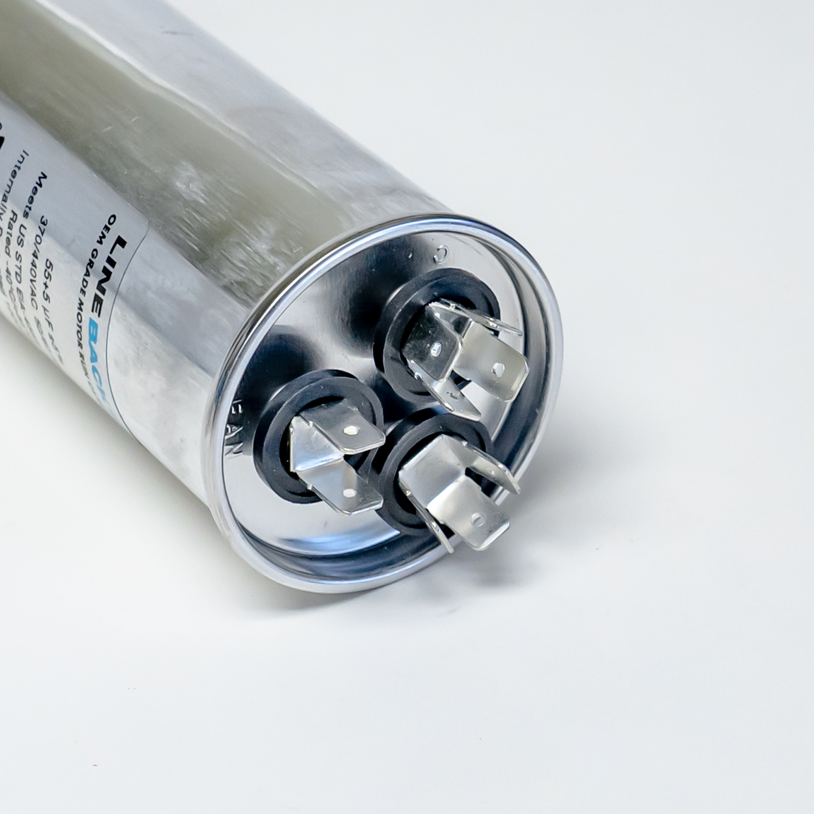 Supco Capacitor Round Dual Run 55 + 5 uf mfd 370/440 Volts for HVAC Motors