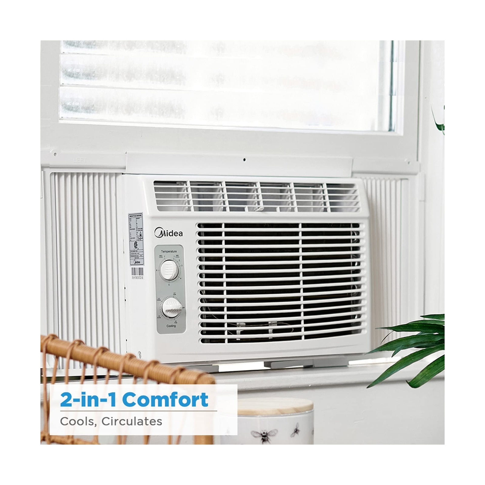 Midea 5,000 BTU EasyCool Small Window Air Conditioner – Cool up to 150 Sq. Ft…
