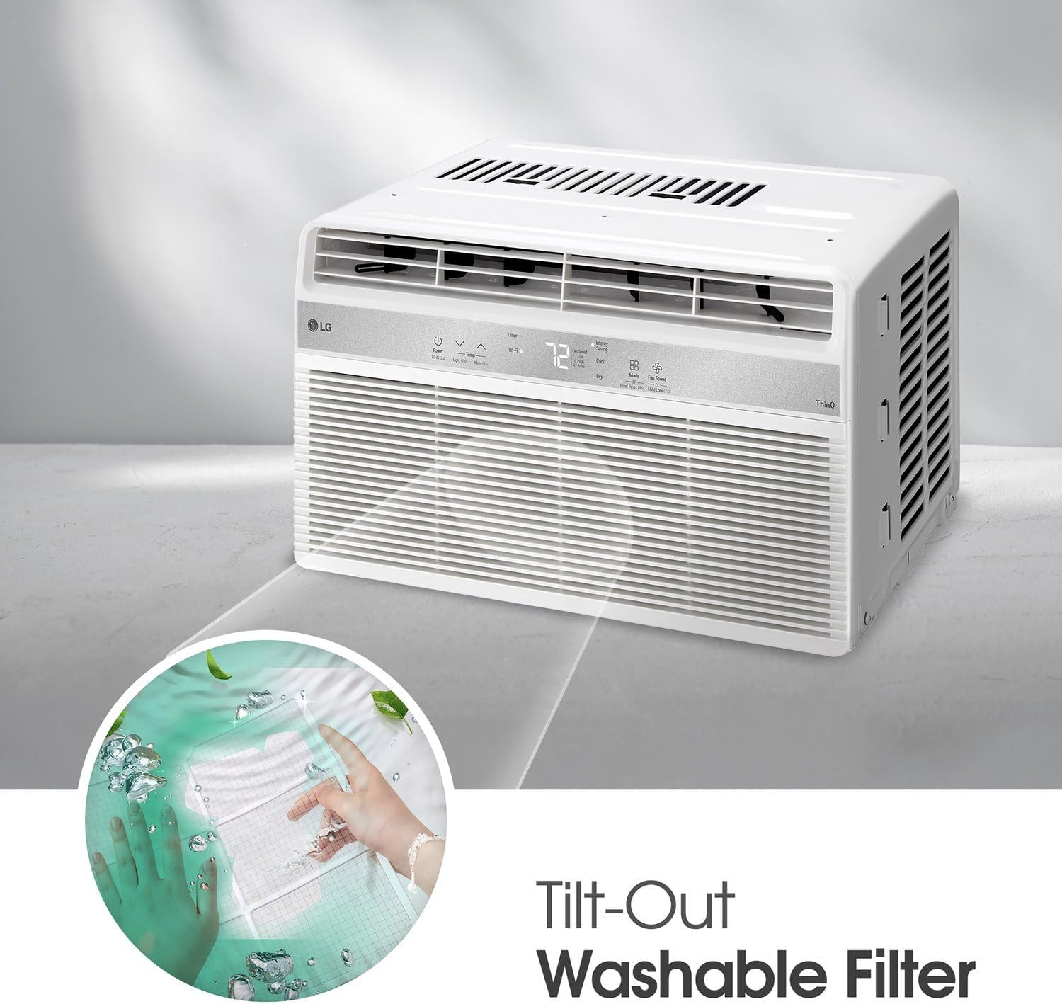 LG 8,000 BTU Window Air Conditioner with Dehumidifier, 115V, Window AC for Mediu
