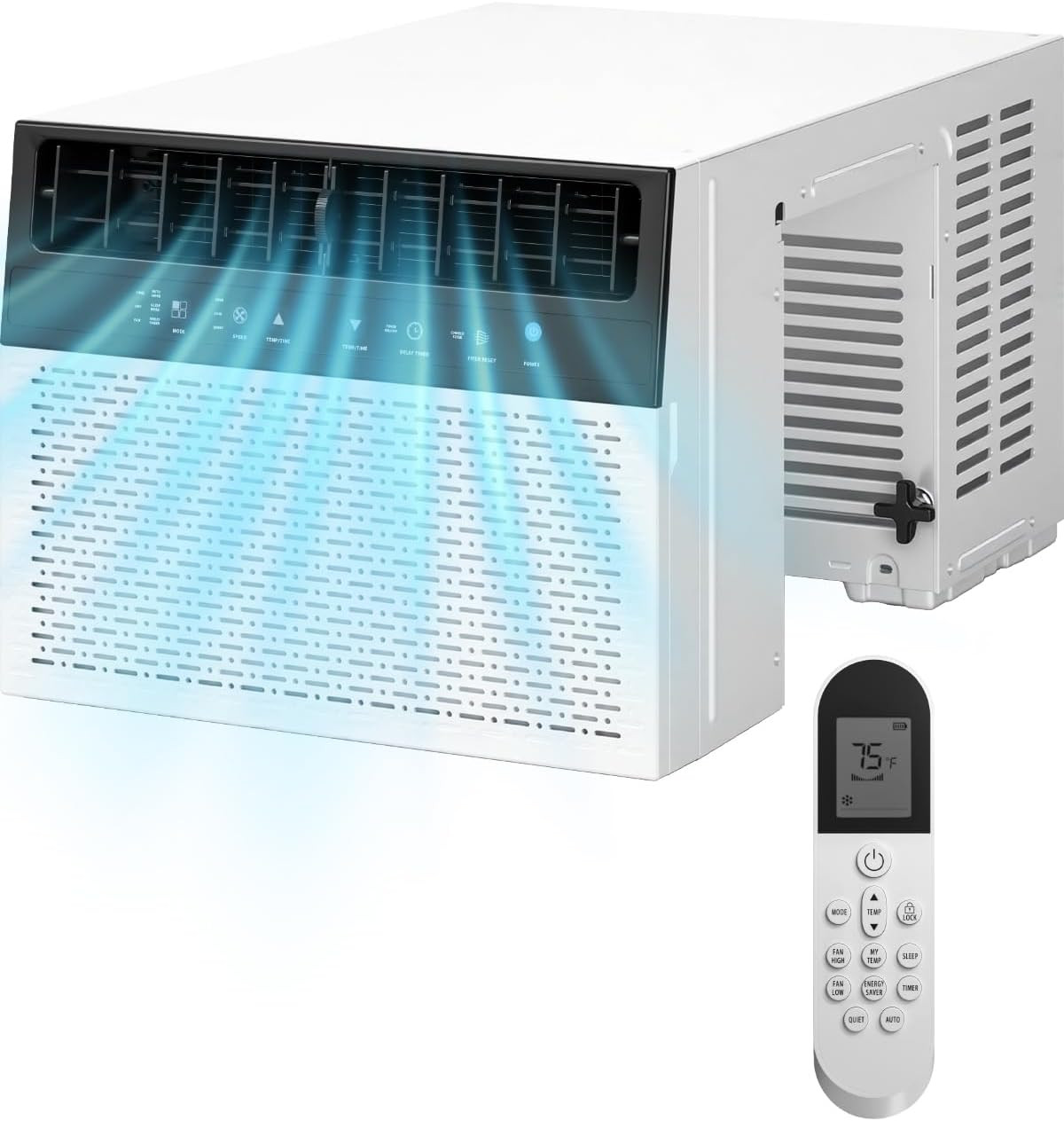 10,000 BTU U-Shaped Window Air Conditioner Unit, Cools up to 450 Sq. Ft for Room