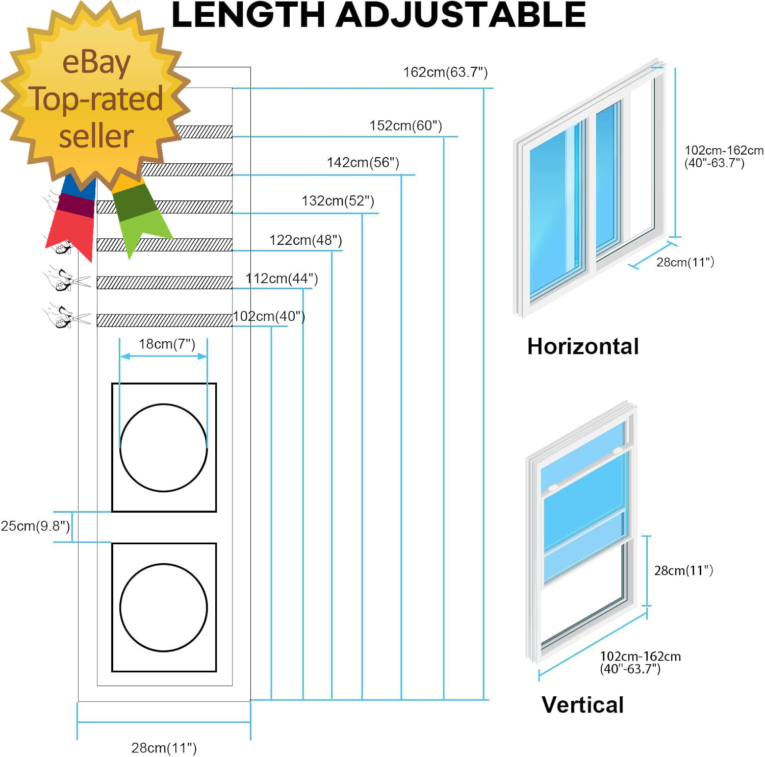 Portable Air Conditioner Window Vent Kit Universal Sliding Window Seal Kit