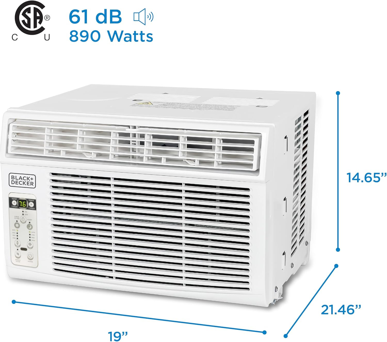 BLACK+DECKER Window Air Conditioner 10000 BTU, AC Window Unit Cools up to 450 Sq