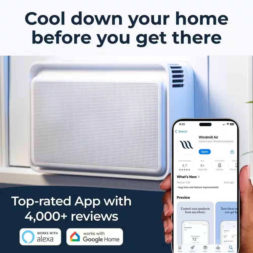 8,000 BTU 115-Volts QUIET Smart Inverter Window Air Conditioner, Wi-Fi/Remote, #