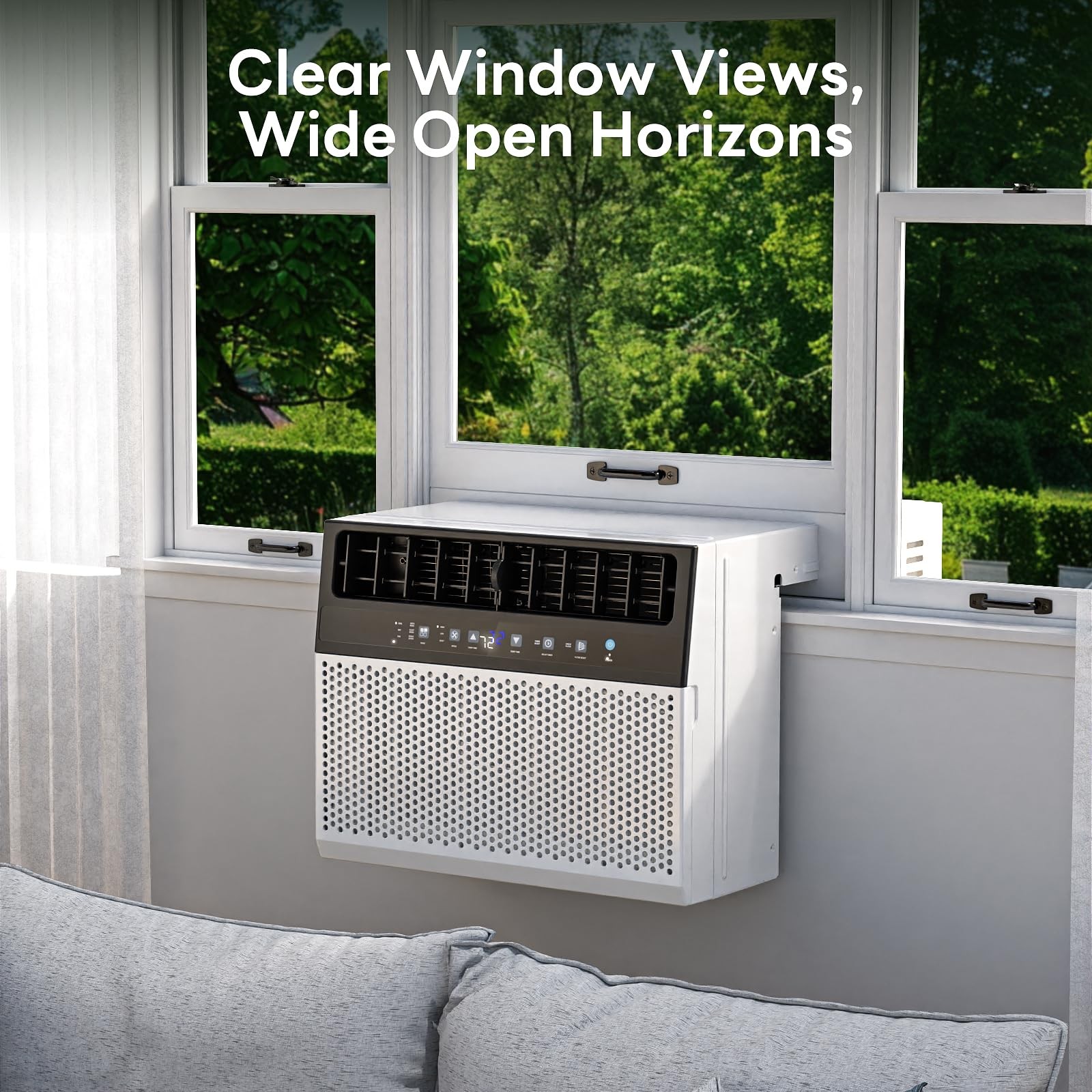 ZAFRO 10000 BTU U Shaped Window Air Conditioner Cools up to 450 Sq Ft, 6in1 W…