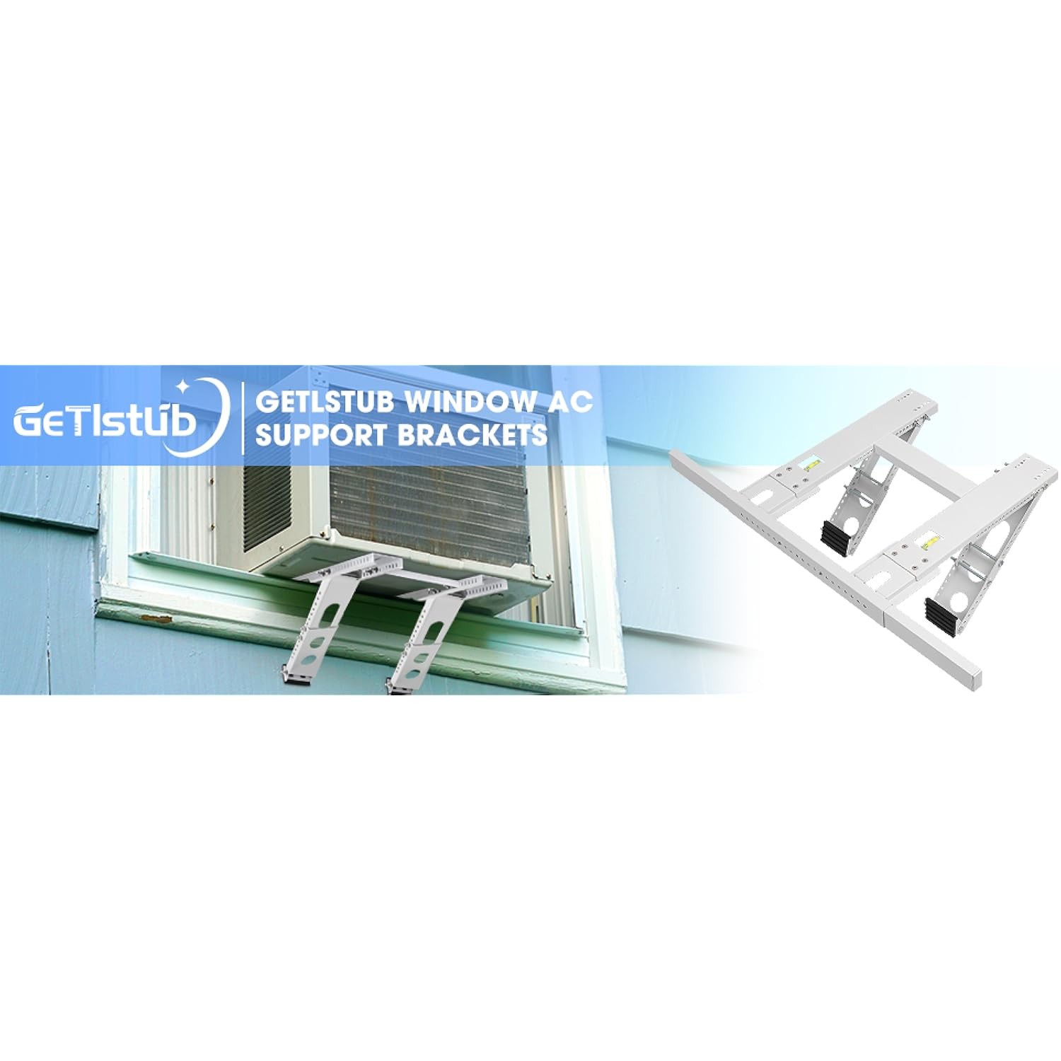 No Drilling Air Conditioner Support Bracket Adjustable Window AC Bracket Stand
