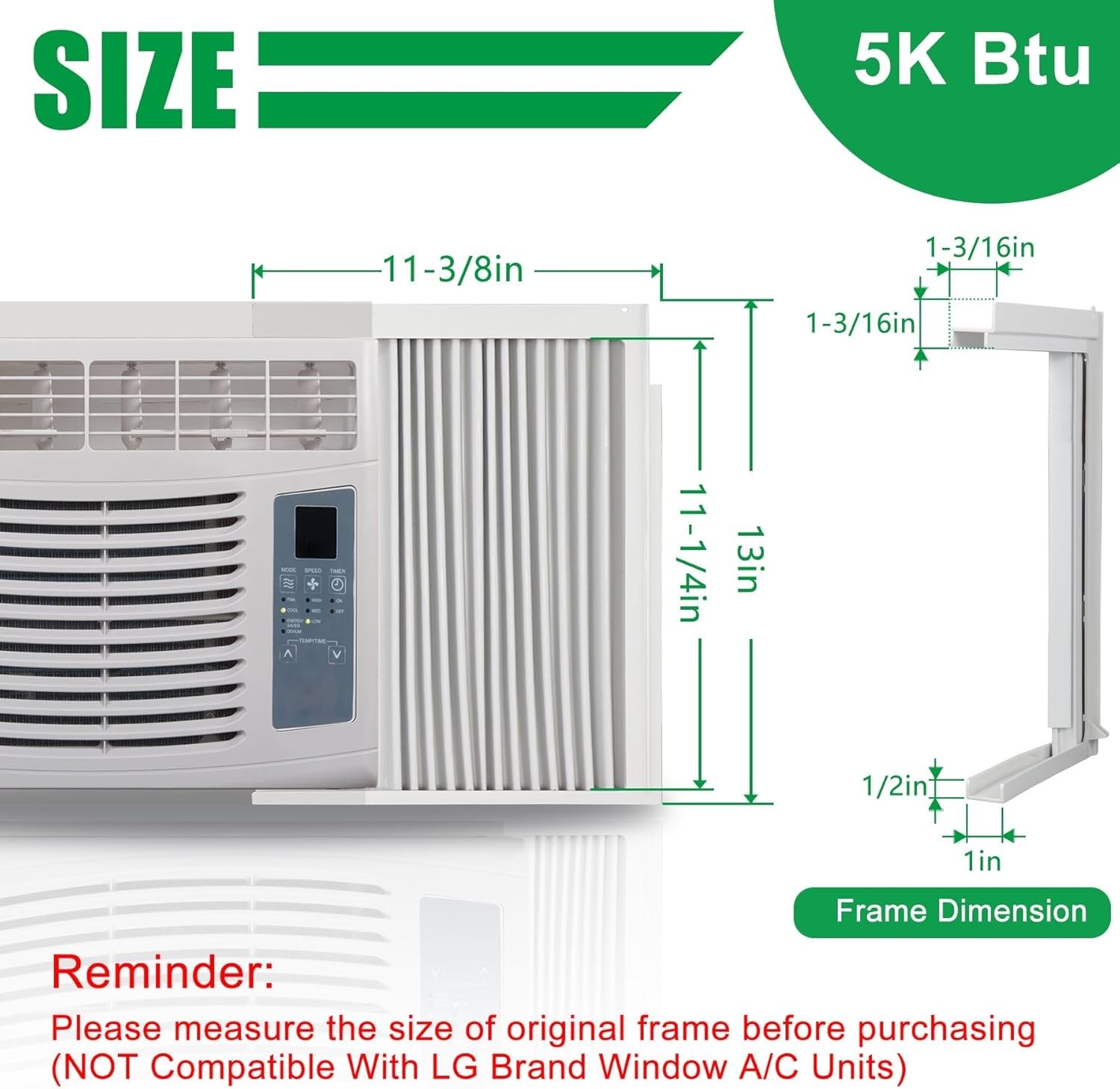 Replacement Window AC Side Panels & Frames