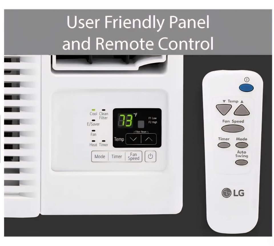 LG LW1823HR 18000 BTU Window AC w/ Heat, Remote, Timer, 230V White – Pickup Only