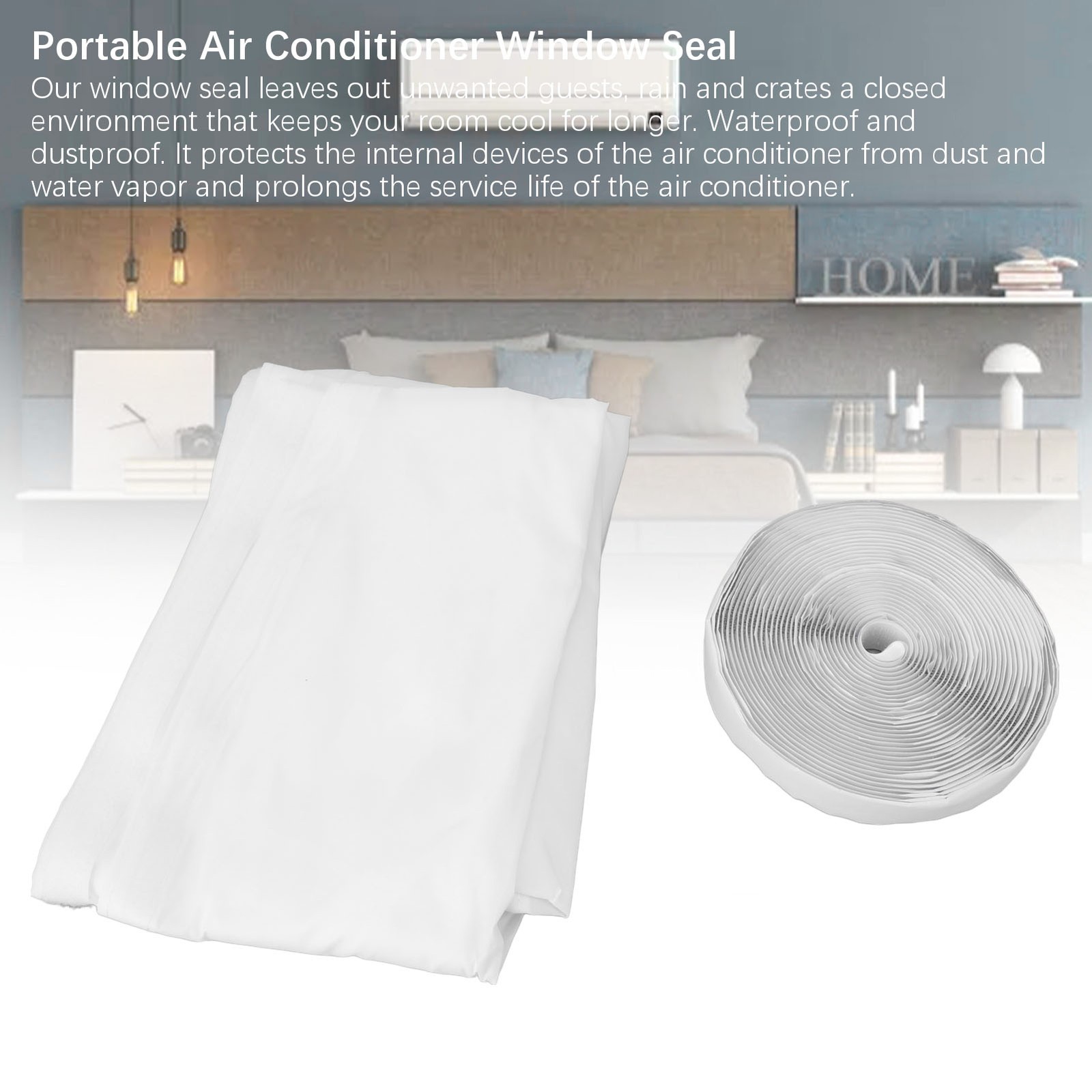 Portable AC Window Seal Energy Saving Adjustable For Summer 210T Easy To Use CX4