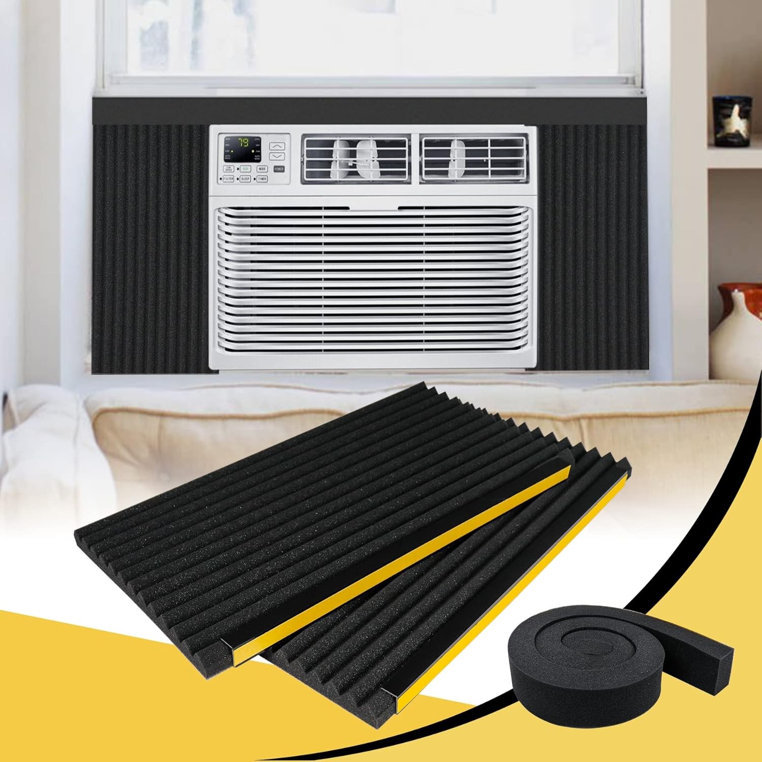 Window Air Conditioner Foam Insulated Panels 17″ H x 9″ W x 7 8″ T Window AC
