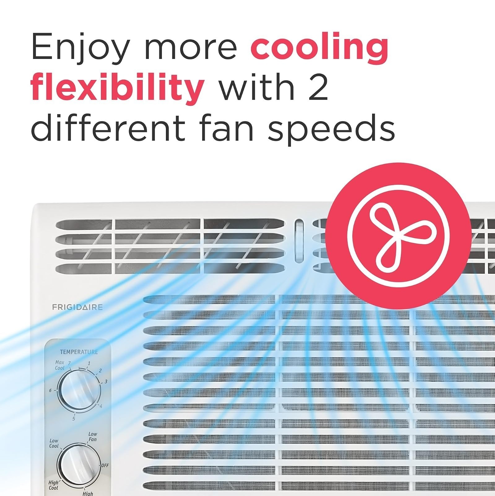 Frigidaire 5,000 BTU Window Air Conditioner, Quiet, 2 Fan Speeds