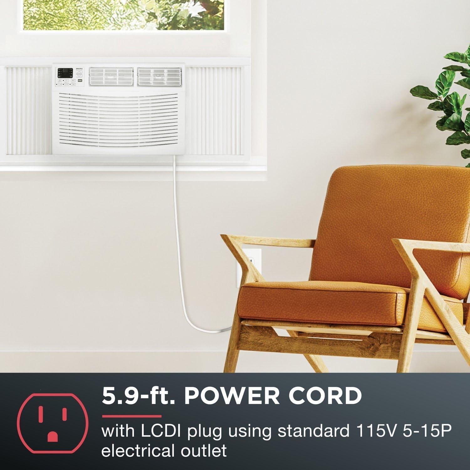 Amana 12,000 BTU Window Air Conditioner, 115V, Cools up to 550 Sq. Ft. 24H Timer