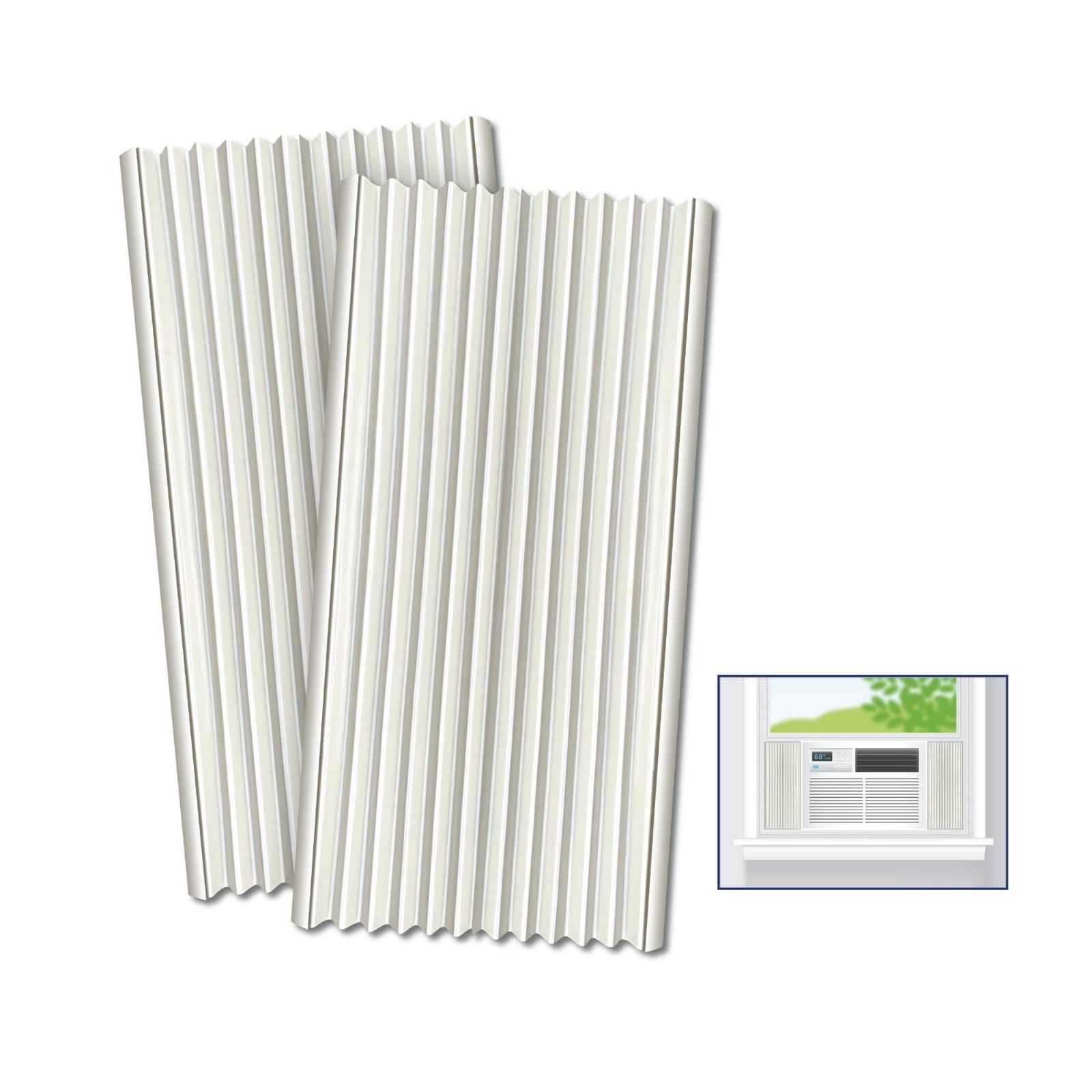 Adhesive Replacement Window Air Conditioner Side Panels, 19″ H x 12″ W