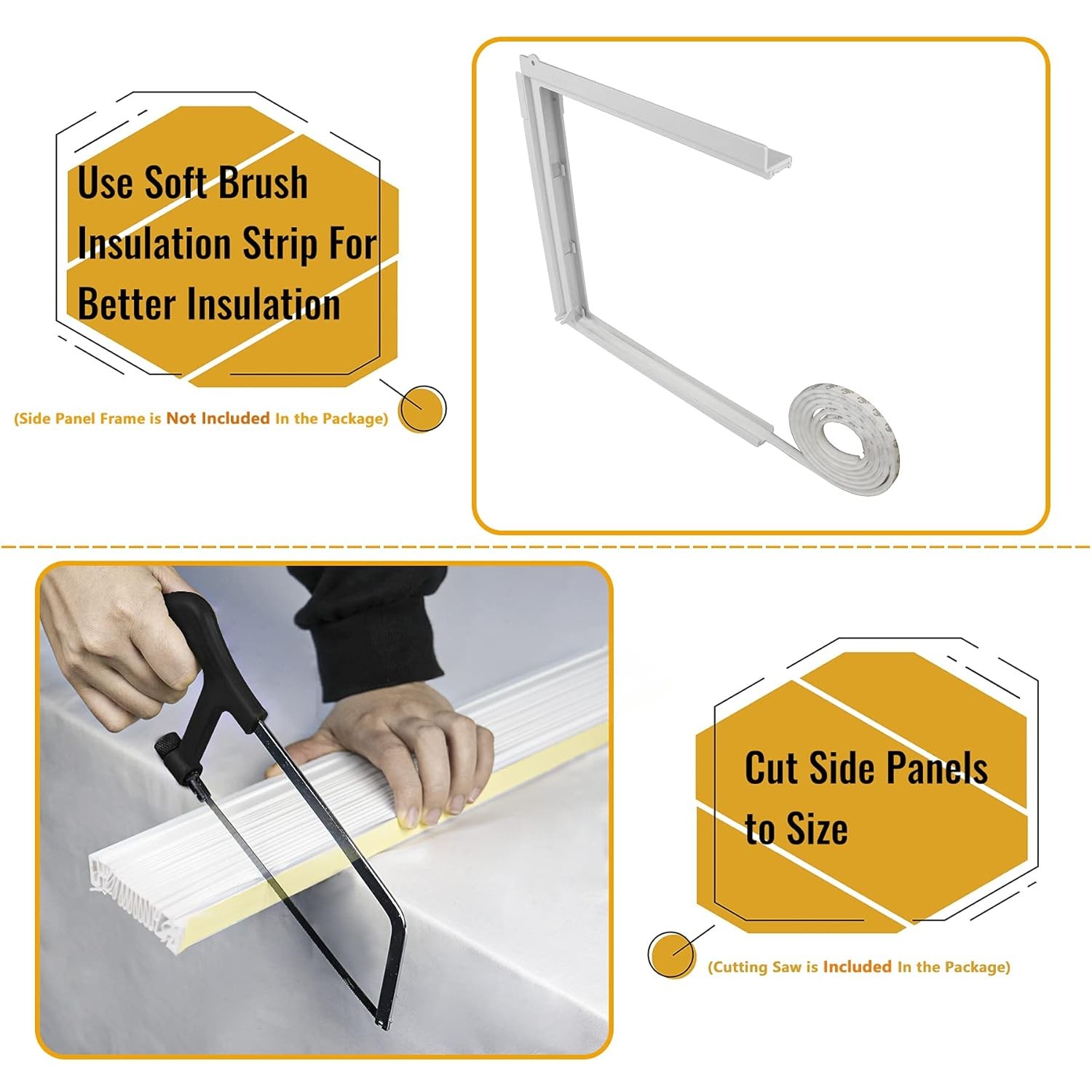 Window AC Insulating Side Panel Kit Fits for Window Air Conditioner Units Replac