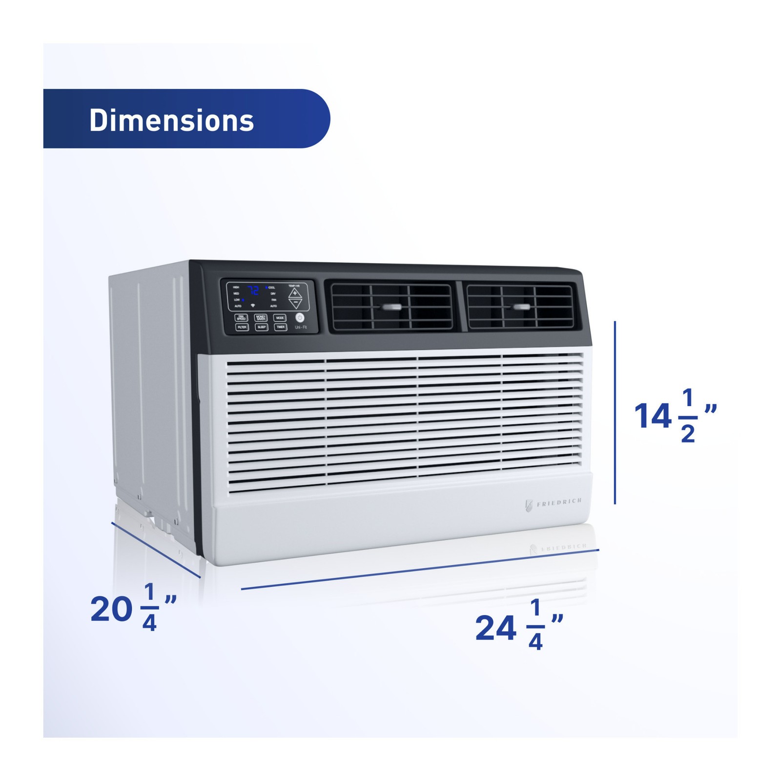 Friedrich Uni Fit Smart Thru The Wall Air Conditioner Cooling Heating
