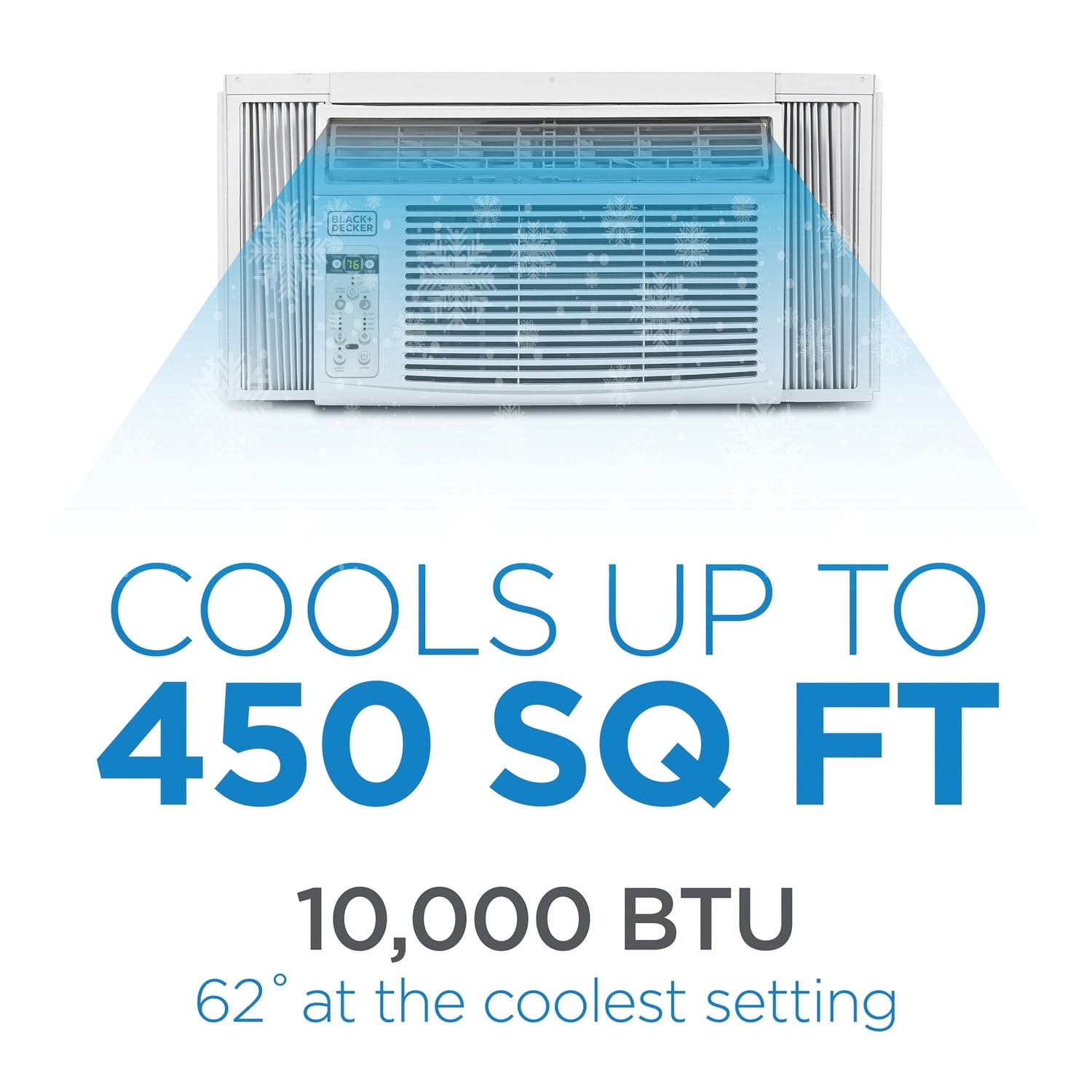 10,000 BTU Window Air Conditioner Unit, AC Cools Up to 450 Square Feet, Energy E
