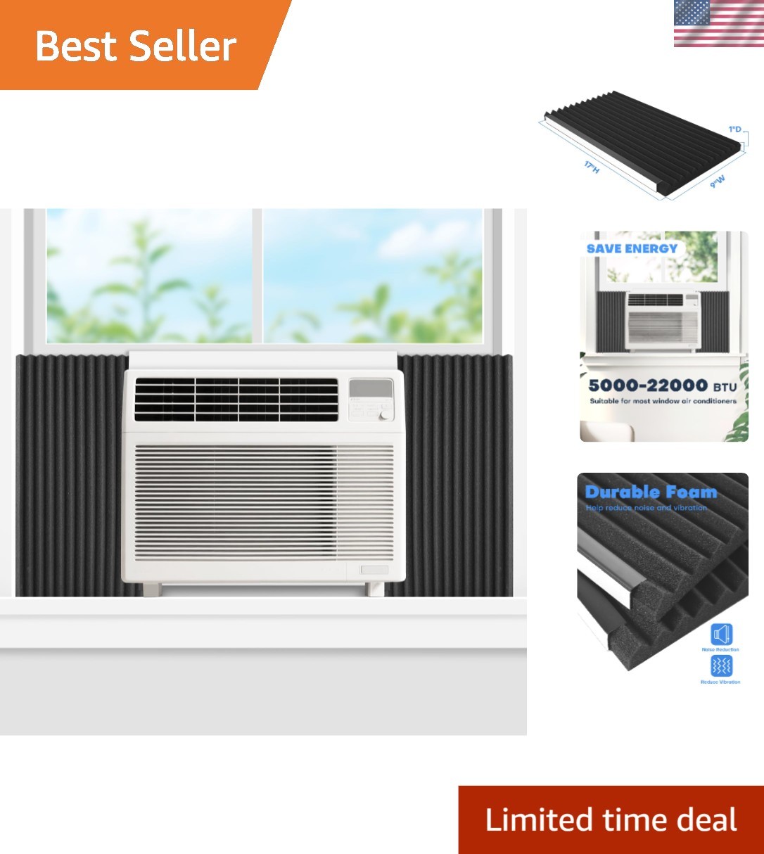 Window Air Conditioner Side Panels with Frame,Adjustable Extra Wide Air Conditio