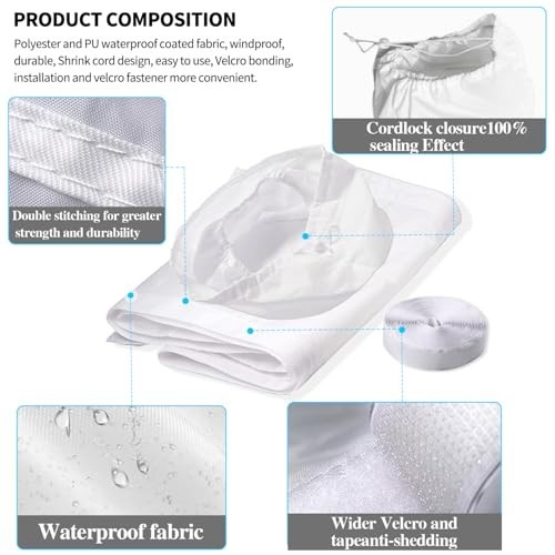 98″ Portable Air Conditioner Sliding Door Seal Kit – Dual Hose Vent Kit for 1400