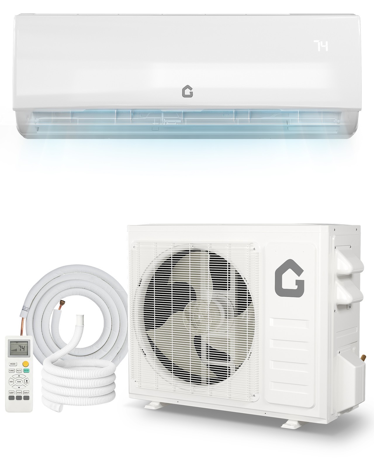 11,500 BTU Mini Split Air Conditioner & Heater 17 SEER2 High-Efficiency WiFi R32