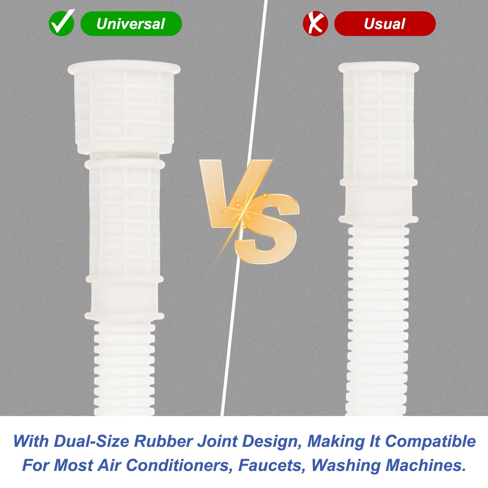 For 65.6ft Universal Exhaust Pipe for Air Conditioner with Clamp