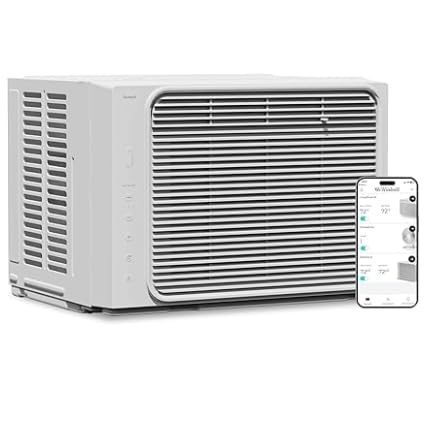 6,000 BTU Window Air Conditioner – Cools up to 250 Sq. Ft. – Easy Install, Vo…