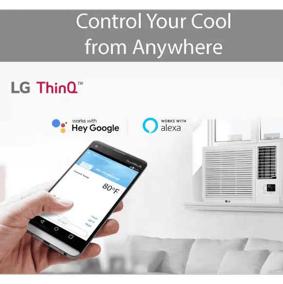 LG 18,000 BTU Wi-Fi Window Air Conditioner w/ Heat