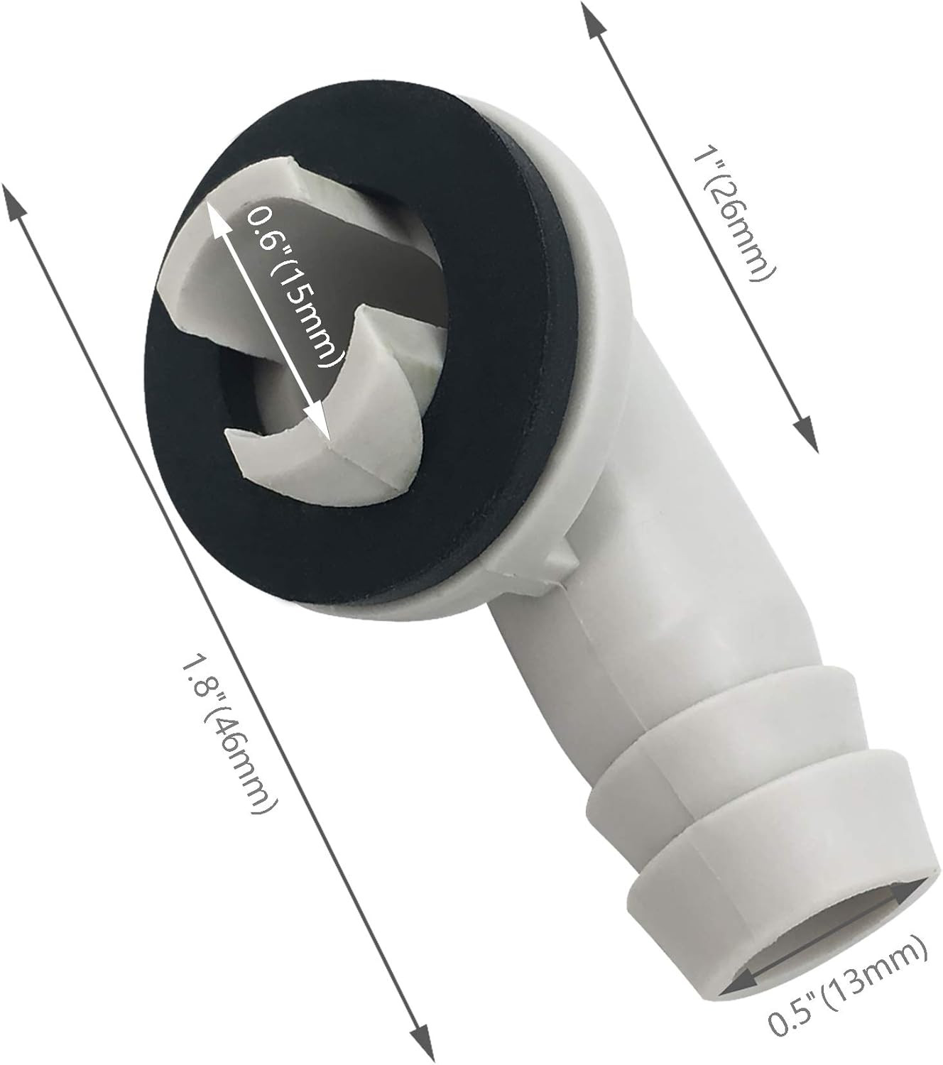 AC Drain Hose Elbow Connector 15mm Mini Split Adapter