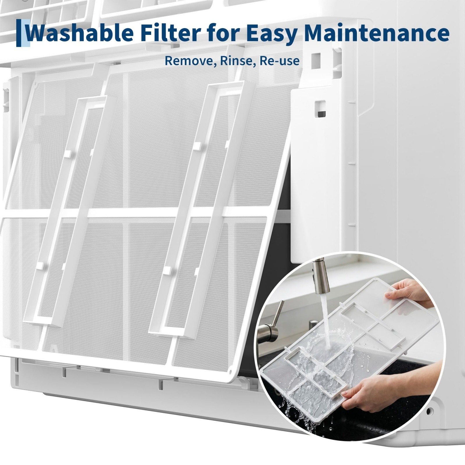 🔉8000 BTU Window Air Conditioner Unit with Remote Control 3 Cooling & Fan Speed