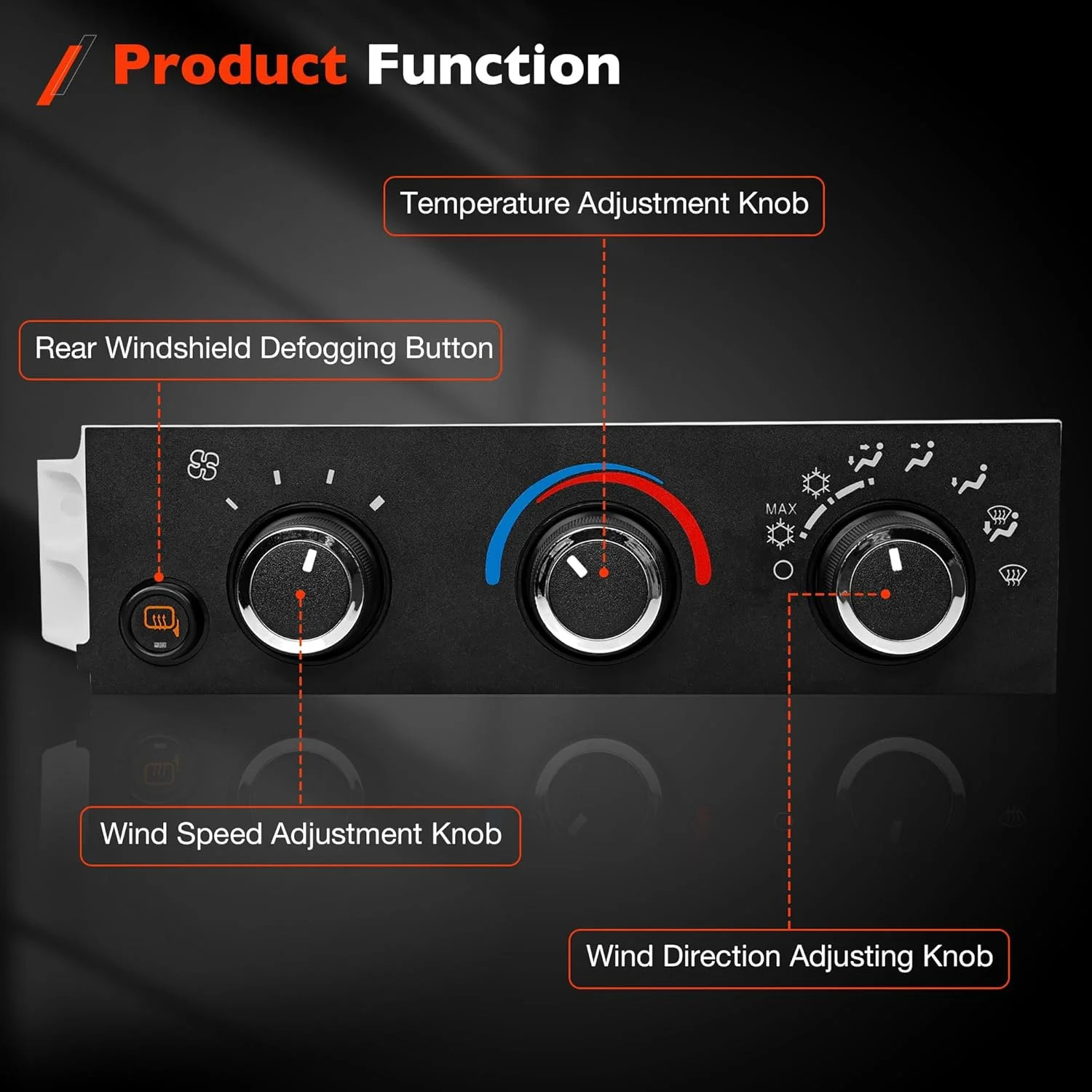 599-294 Front Climate Control Module A/C Heater Air Conditioning Panel, Compatib