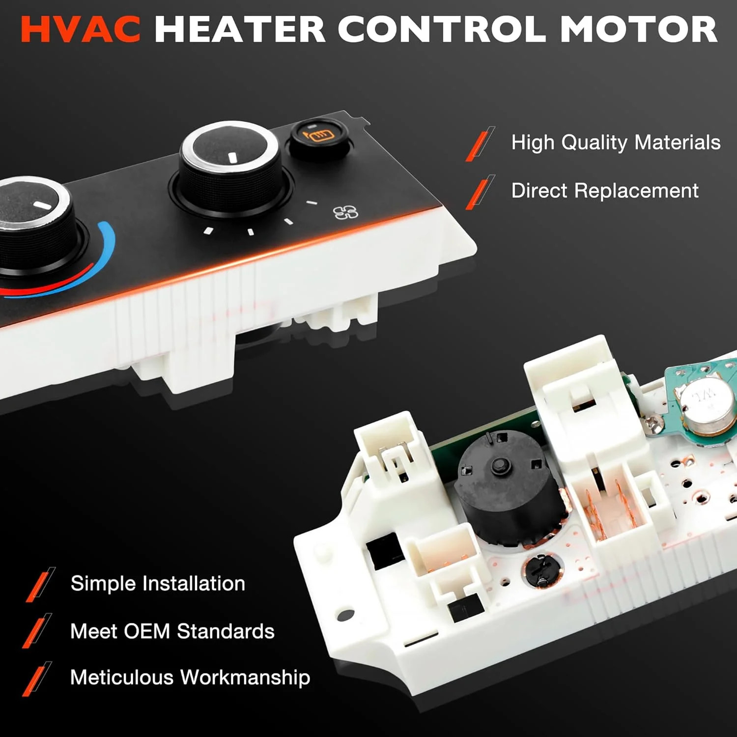 599-294 Front Climate Control Module A/C Heater Air Conditioning Panel, Compatib