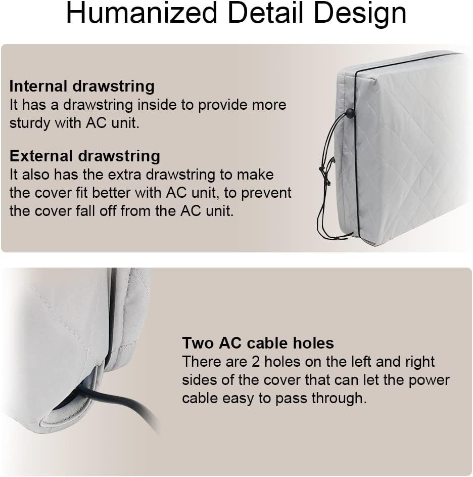 Water-Resistant Indoor Air Conditioner Cover – Protects & Insulates 21″x15″