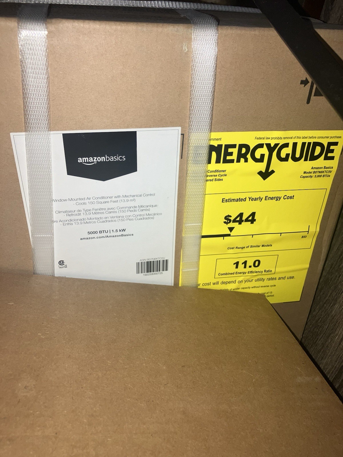 2 Amazon Basics 5,000 BTU Window Air Conditioner New in Box Mechanical Controls