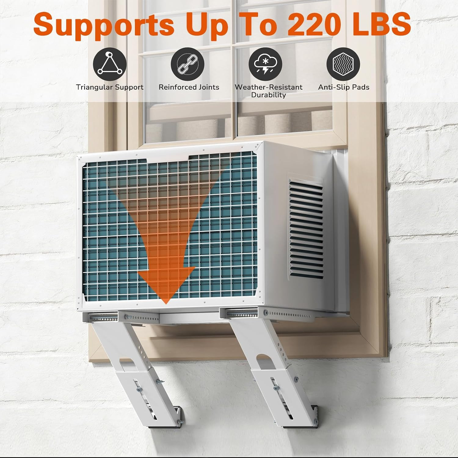 Update Window Air Conditioner Support Bracket No Drilling, No Tools