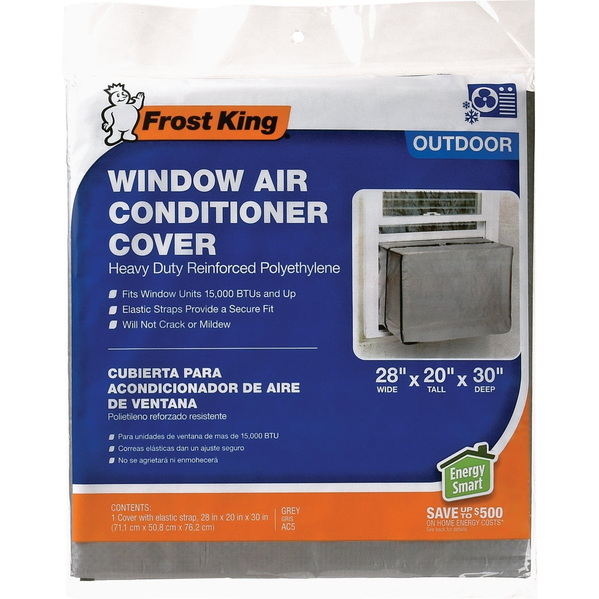 Frost King 20 In. x 28 In. x 30 In. 6 mil Rectangular Air Conditioner Cover AC5H