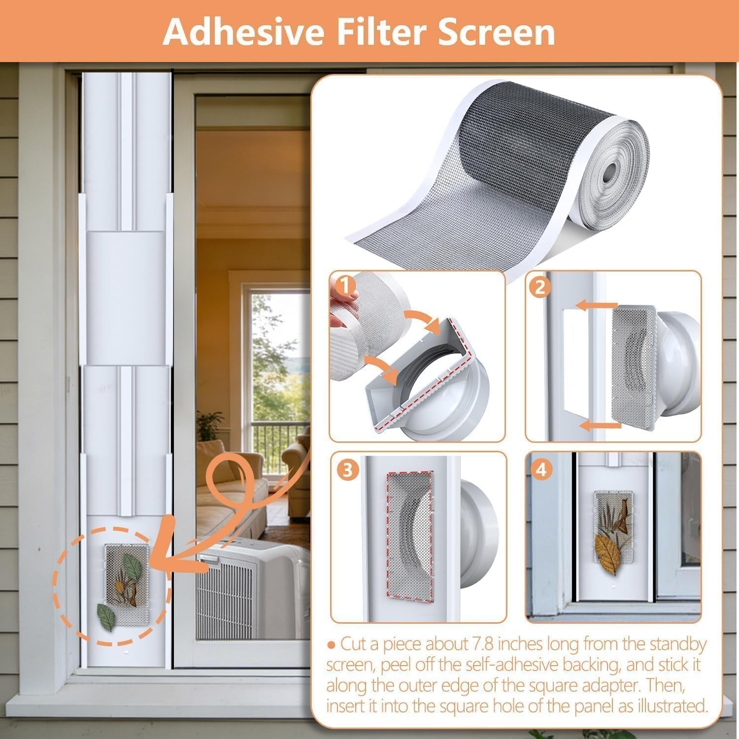 Portable AC Vent Kit for Sliding Doors – Energy Saving Seal
