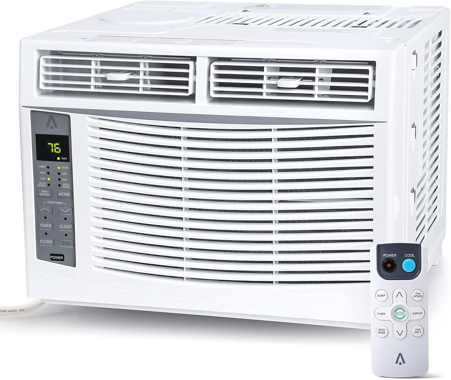 6000 BTU Window AC with App Control, Remote & LED Display, Cools 350 Sq Ft