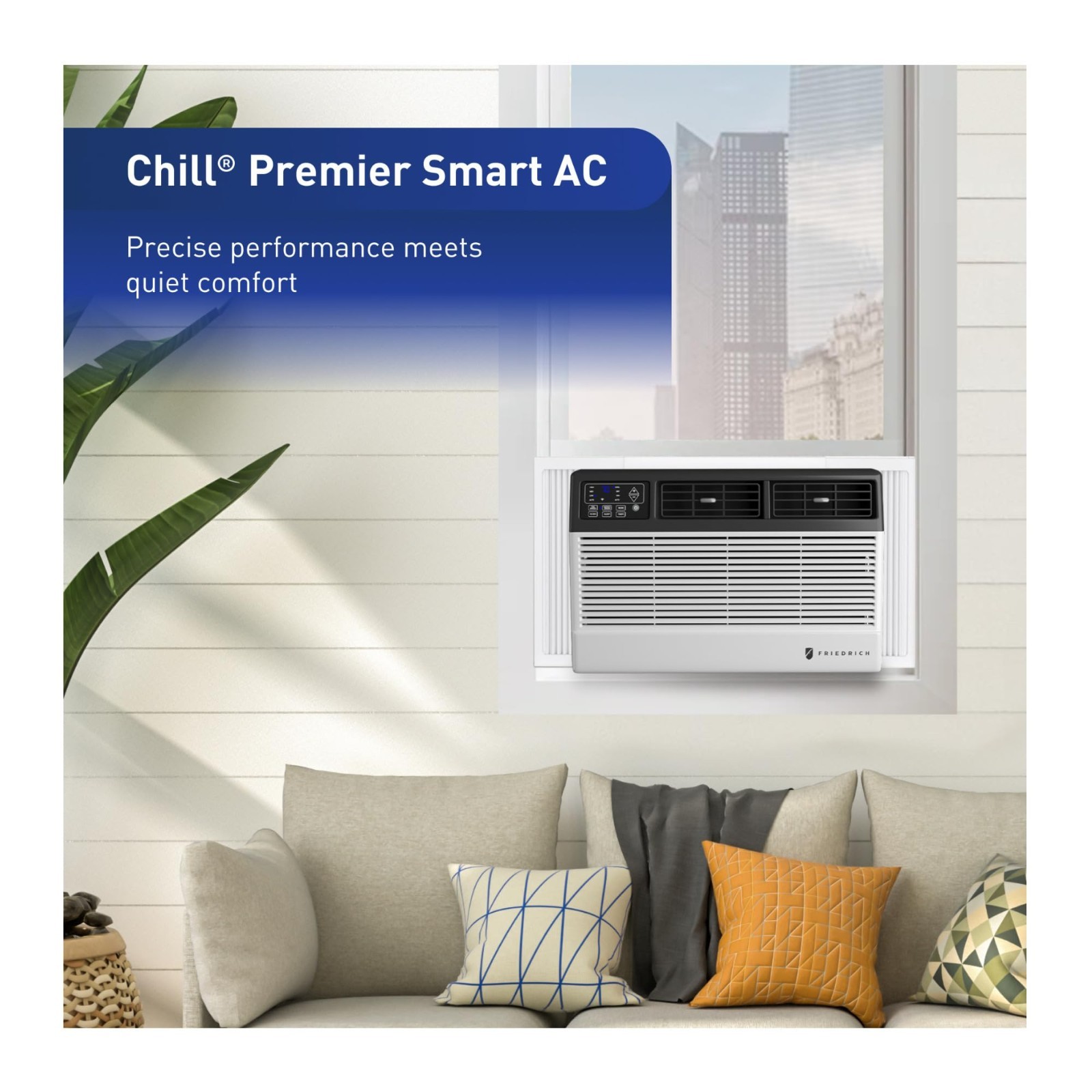 Friedrich 8,000 BTU Window Heat & Cool Air Conditioner CEW08B11B Wi-Fi 115V
