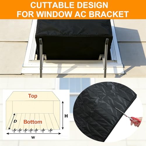 Demao Window Air Conditioner Covers for Outside,Winter 1 Count (Pack of 1)
