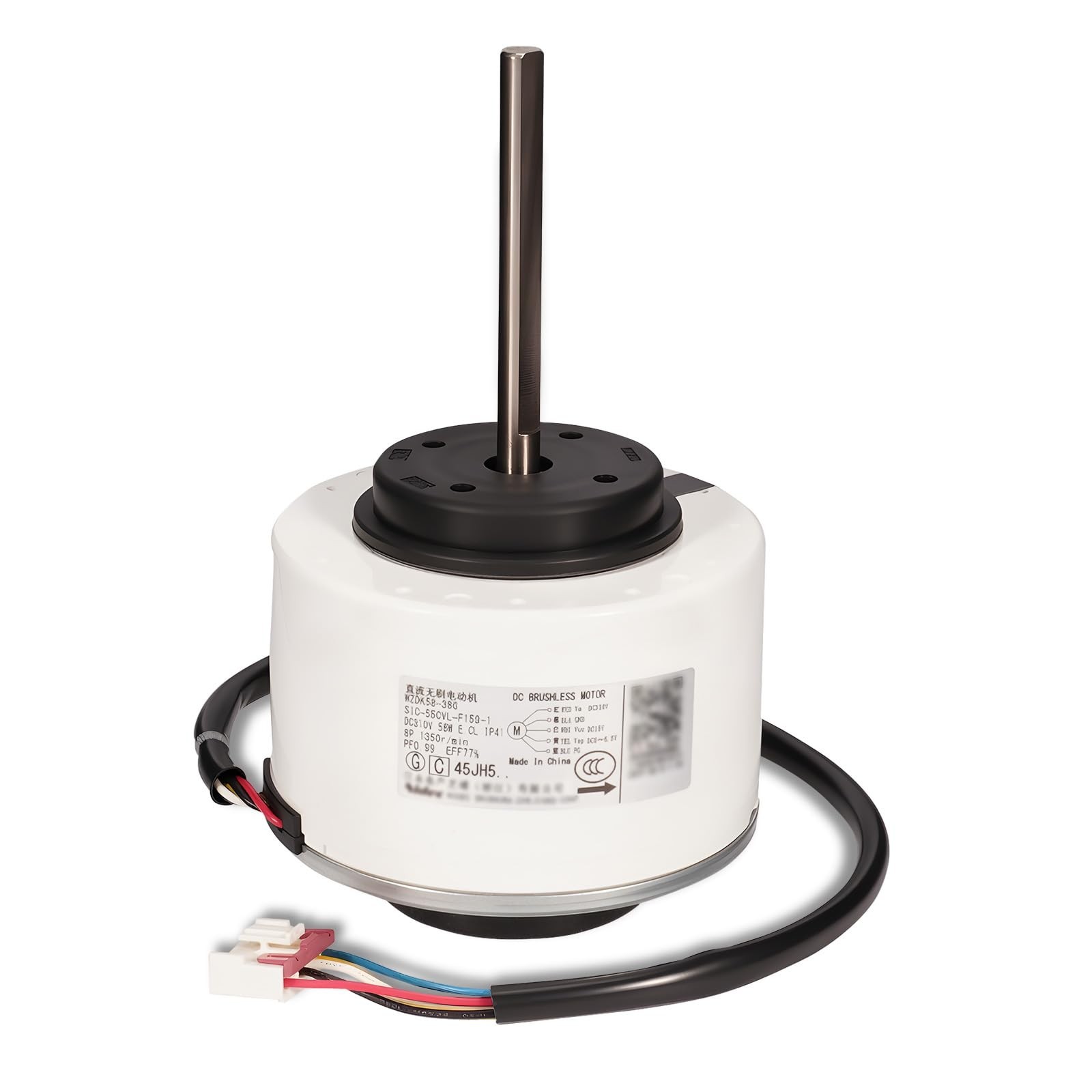 DC Brushless Fan Motor 58W 8P 1350r/min for Mini-Split Inverter AC – 5 Wires
