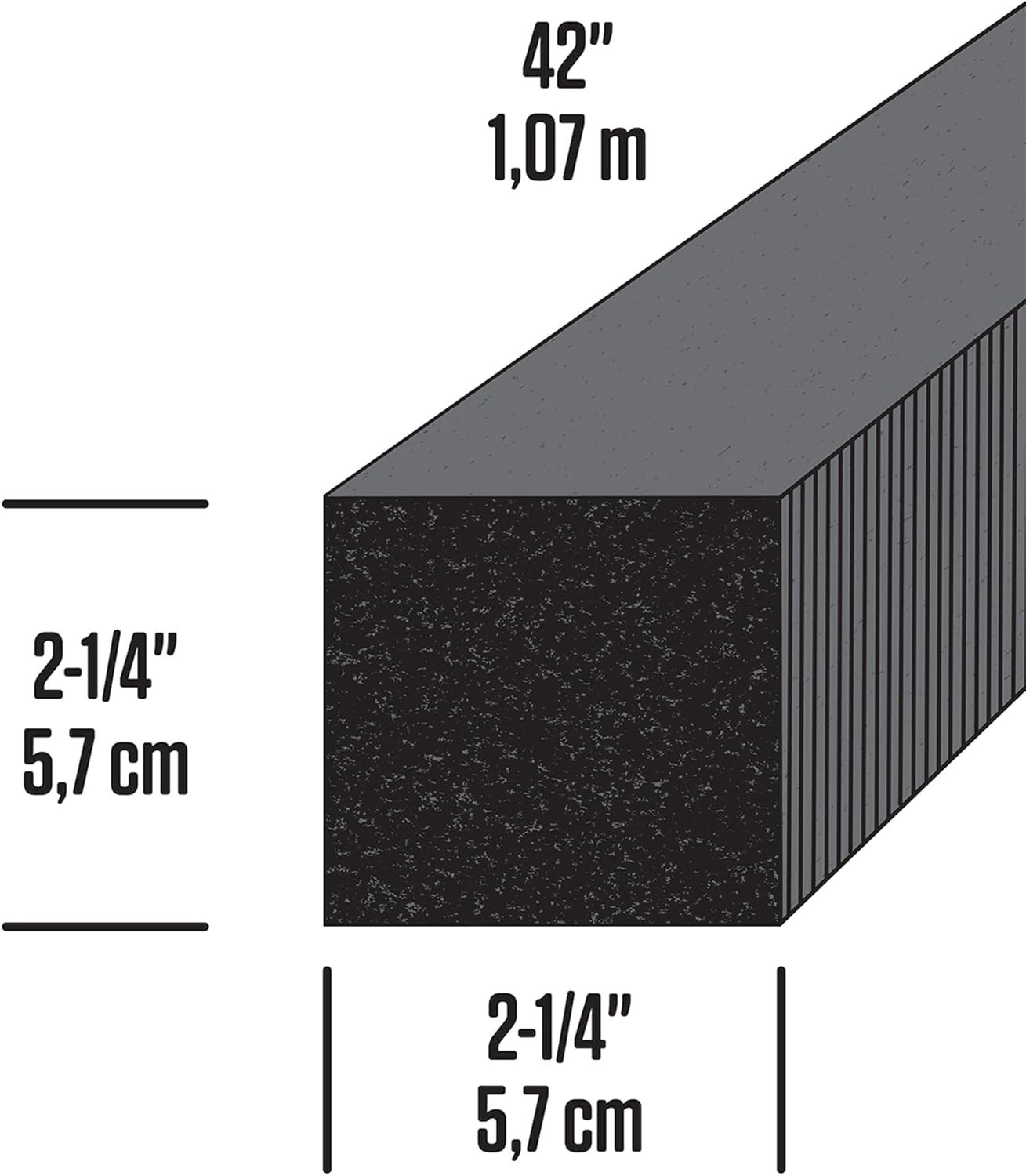 Optimal Insulation with 42” Gray Air Conditioner Seal – 1-1/4 in. Gap Coverage