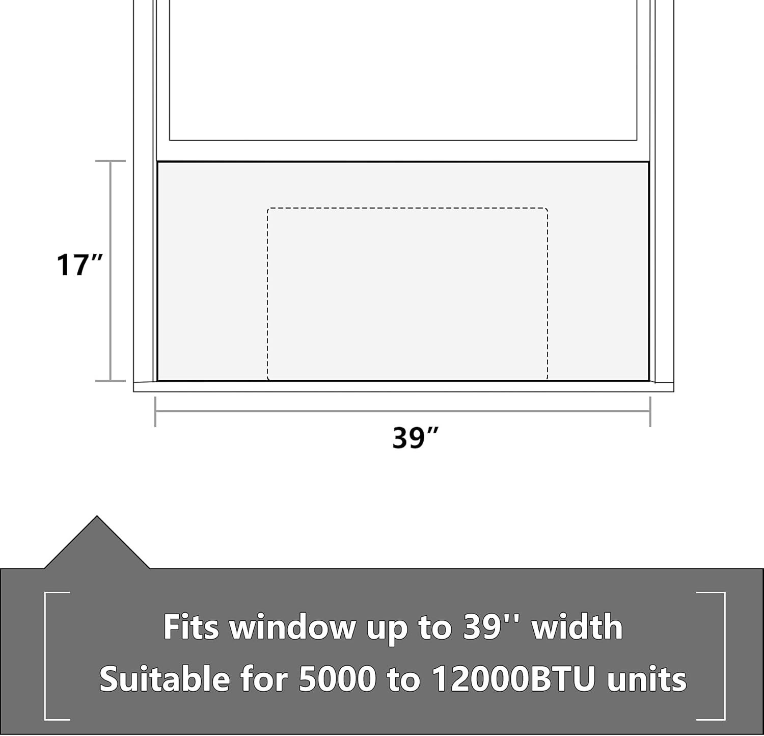BJADE’S Window Air Conditioner Side Insulated Foam Panel, One-piece Full Surr…