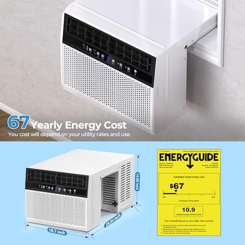 Electactic U-shaped Window Air Conditioner,AC Window Unit Cools Up 550 Sq.ft,…