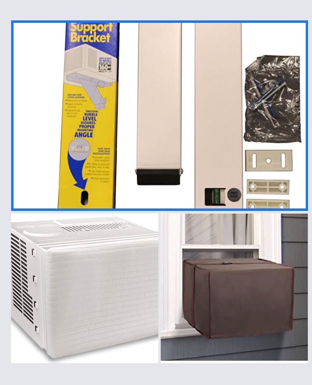 Universal A/C Support Bundle -Bracket w/ Interior & Exterior Covers